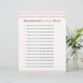 Bachelorette Scavenger Hunt Pink Tribal (Staand voorkant)