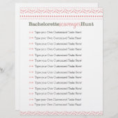 Bachelorette Scavenger Hunt Pink Tribal (Voorkant / Achterkant)