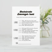 Bachelorette scavenger hunt spel, leuk bachelorfee kaart (Staand voorkant)