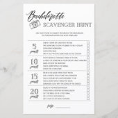 Bachelorette Scavenger Hunt vrijgezellenfeest game (Voorkant)