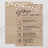 Bachelorette Scavenger Hunt vrijgezellenfeest game (Voorkant / Achterkant)
