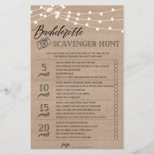 Bachelorette Scavenger Hunt vrijgezellenfeest game Flyer