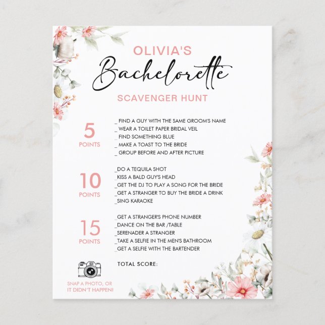  Bachelorette Scavenger Wildbloemen (Voorkant)