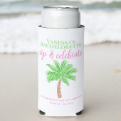 Bachelorette Sip & Celebrate Preppy Palm Custom
