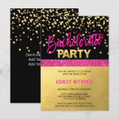 Bachelorette-Sjablonen van HOT Roze Kaart (Voorkant / Achterkant)