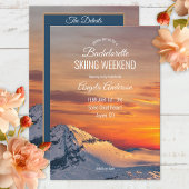 Bachelorette Ski Week-end Itinéraire Invitation