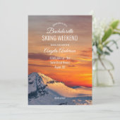 Bachelorette Ski Week-end Itinéraire Invitation (Debout devant)