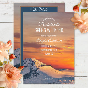 Bachelorette Skiing Weekend Itinerary Uitnodiging