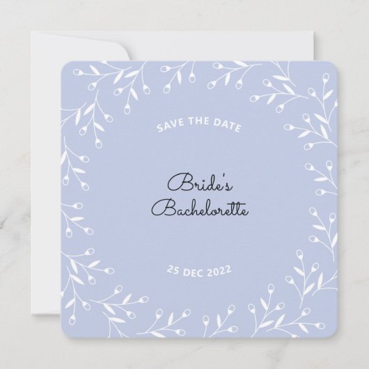 Bachelorette Sla de datumkaart op Save The Date (Voorkant)