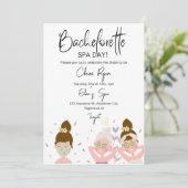 Bachelorette Spa Day Invitation (Debout devant)