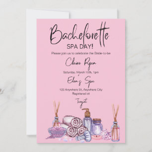 Bachelorette Spa Day Invitation
