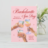 Bachelorette Spa Day Invitation (Debout devant)