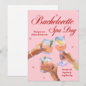 Bachelorette Spa Day Invitation (Devant / Derrière)