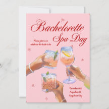 Bachelorette Spa Day Uitnodiging