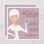 Bachelorette Spa de mariée moderne Invitation (Devant / Derrière)