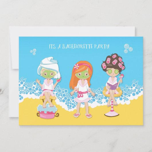 Bachelorette Spa Party Kaart (Voorkant)