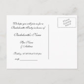 Bachelorette Spa Party Postcard Invitations (Dos)