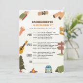 Bachelorette speurtocht spel, leuk voor bacheloret kaart (Staand voorkant)