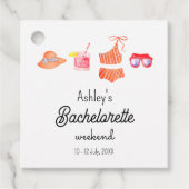 Bachelorette Strand Bikini Weekend  Bedankjes Labels (Voorkant)