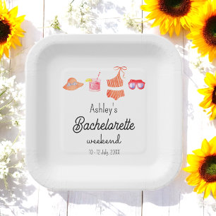Bachelorette Strand Bikini Weekend Papieren Bordje