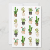 Bachelorette Succulente du désert ou invitation à  (Dos)