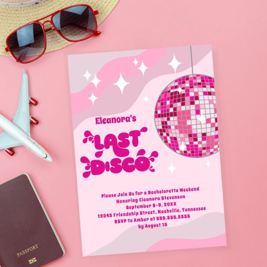 Bachelorette Super Dernier Invitation disco, Disco