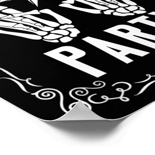 Bachelorette Tot de Dood Ons Scheidt Skelet Hand  Poster (Hoek)