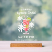 Bachelorette Tropical Retro Signature Boisson Rose (Neutre)