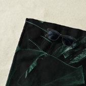 Bachelorette Tropische Palmen Neon | Monogram Strandlaken (In situ)