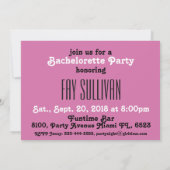 Bachelorette-uitnodiging Kaart (Achterkant)