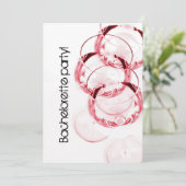 bachelorette van elegant en wit glas kaart (Staand voorkant)