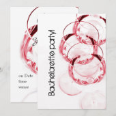 bachelorette van elegant en wit glas kaart (Voorkant / Achterkant)