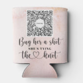 Bachelorette Venmo QR-code Koop de Bruid een Drank Blikjeskoeler (Achterkant)