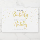 Bachelorette Verloving Hen Party Mini Wijn Bubble Sparkling Wijnetiket (Enkel label)