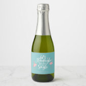 Bachelorette Verloving Hen Party Mini Wijn Mini Sparkling Wijnetiket (Voorkant)