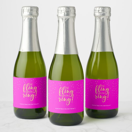 Bachelorette Verloving Hen Party Mini Wijn Sparkling Wijnetiket (Flessen)
