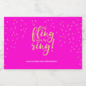 Bachelorette Verloving Hen Party Mini Wijn Sparkling Wijnetiket (Enkel label)