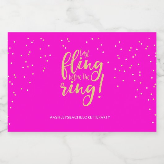 Bachelorette Verlovingsfeest Jonggezellenfeest Min Sparkling Wijnetiket (Enkel label)