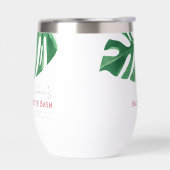 Bachelorette vert et rose Tropical Monstera (Gauche)