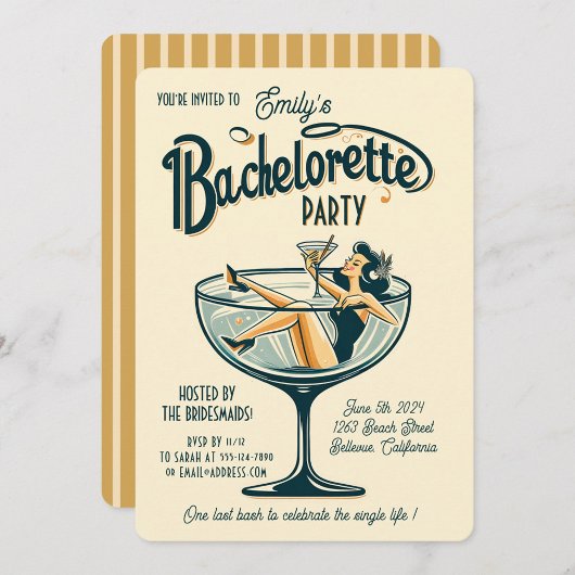 Bachelorette vintage Vintage Bach Party Invitation