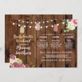 Bachelorette Vrijgezellenfeest Itinerary Jars Wood Programma (Voorkant / Achterkant)