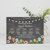 Bachelorette Vrijgezellenfeest Roze rondleiding Programma (Staand voorkant)