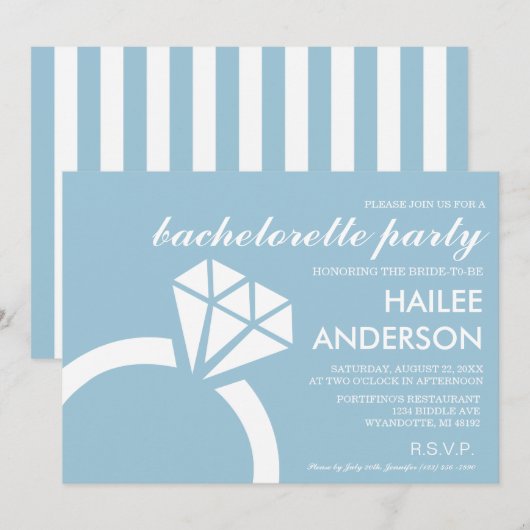 Bachelorette | Weddenschappen Kaart (Voorkant / Achterkant)