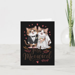 Bachelorette Wedding Party Bruid Groom Cats Just M Kaart
