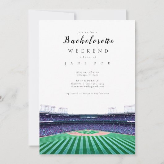 Bachelorette-wedstrijd Baseball Kaart (Voorkant)