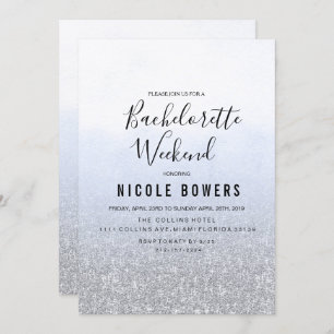 Bachelorette Week-end Light Blue Invitation