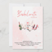 Bachelorette Weekend Bewerkbare Reisplanning Kaart (Achterkant)