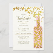 Bachelorette Weekend Butterflies Gold Kaart (Voorkant)