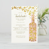Bachelorette Weekend Butterflies Gold Kaart (Staand voorkant)
