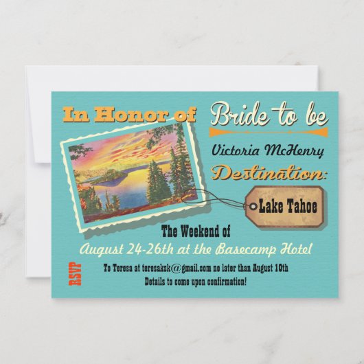 Bachelorette Weekend Getaway Party Invitations (Dos)